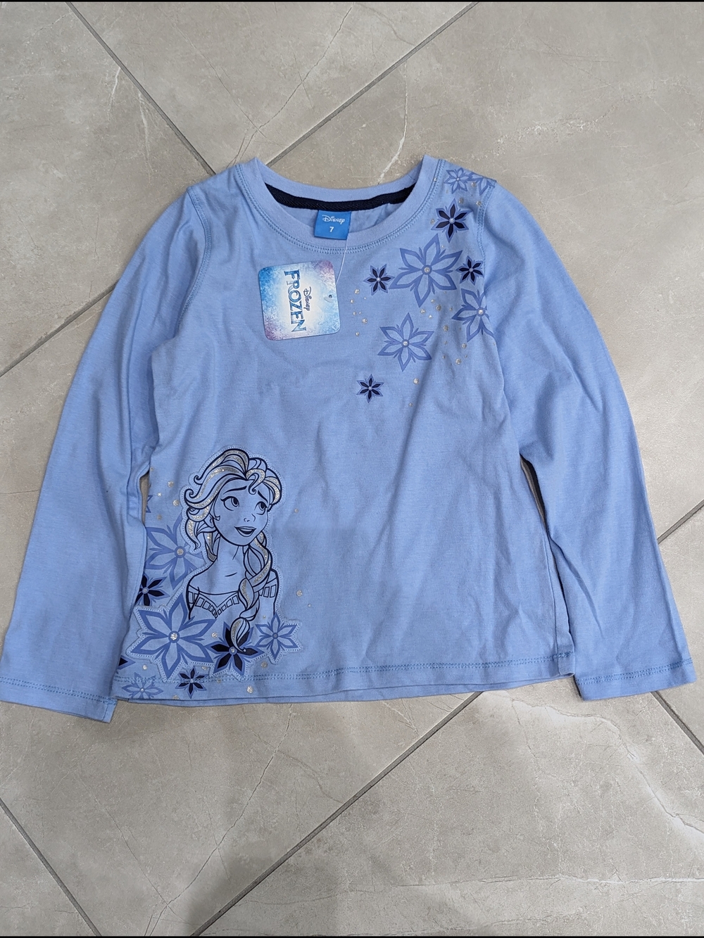 5/$35 Disney Frozen Elsa Long Sleeve Shirt – Girls Size 7 NWT